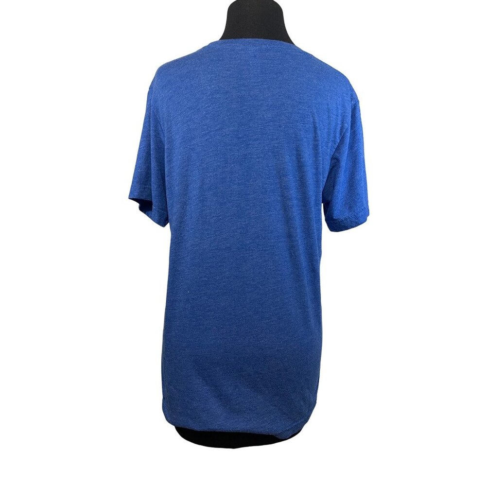 Bella Canvas Mens Graphic T-Shirt Blue M Cotton Blend Bud Light LII Super Bowl - Picture 4 of 6